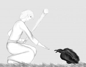 Minarik rencontre un corbeau.